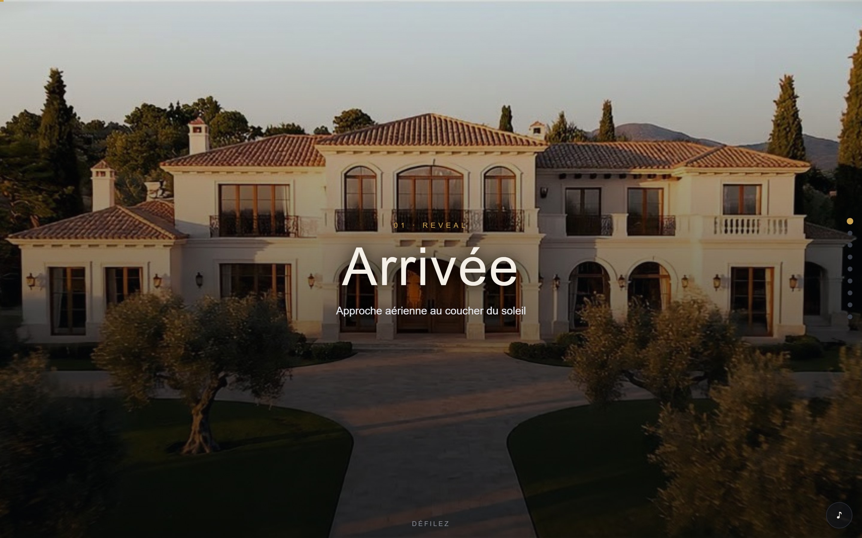 A property tour presented as a camera flight